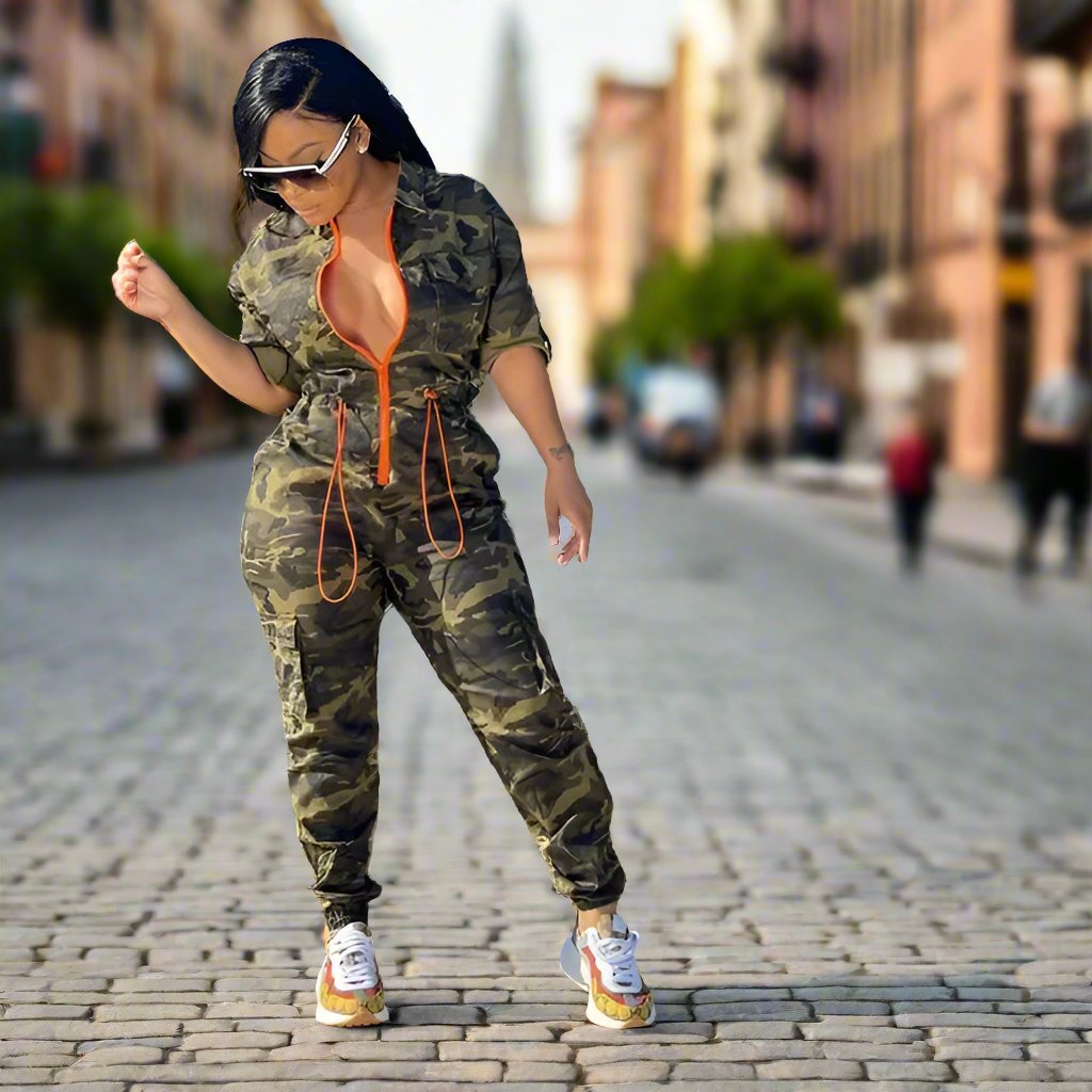 Syretta Camo Jumpsuit