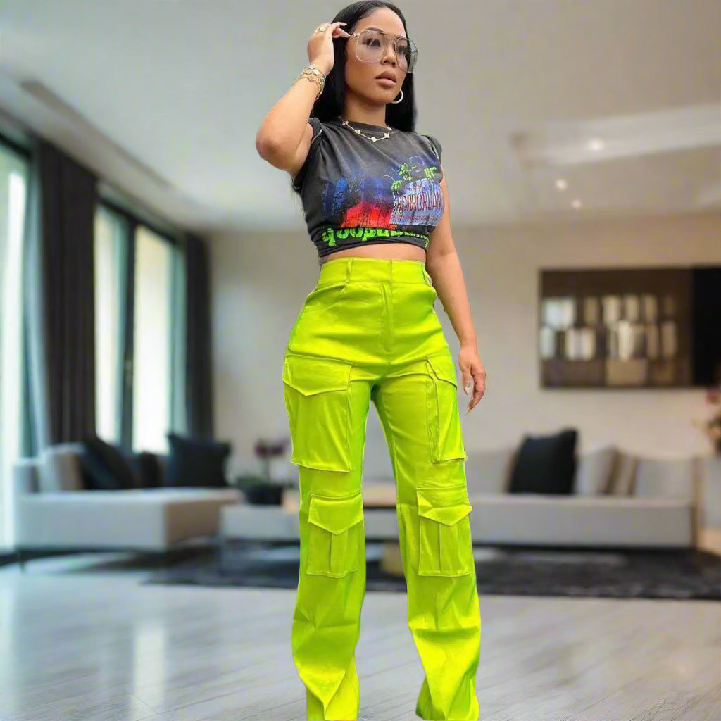 Samara Satin Cargo Pant