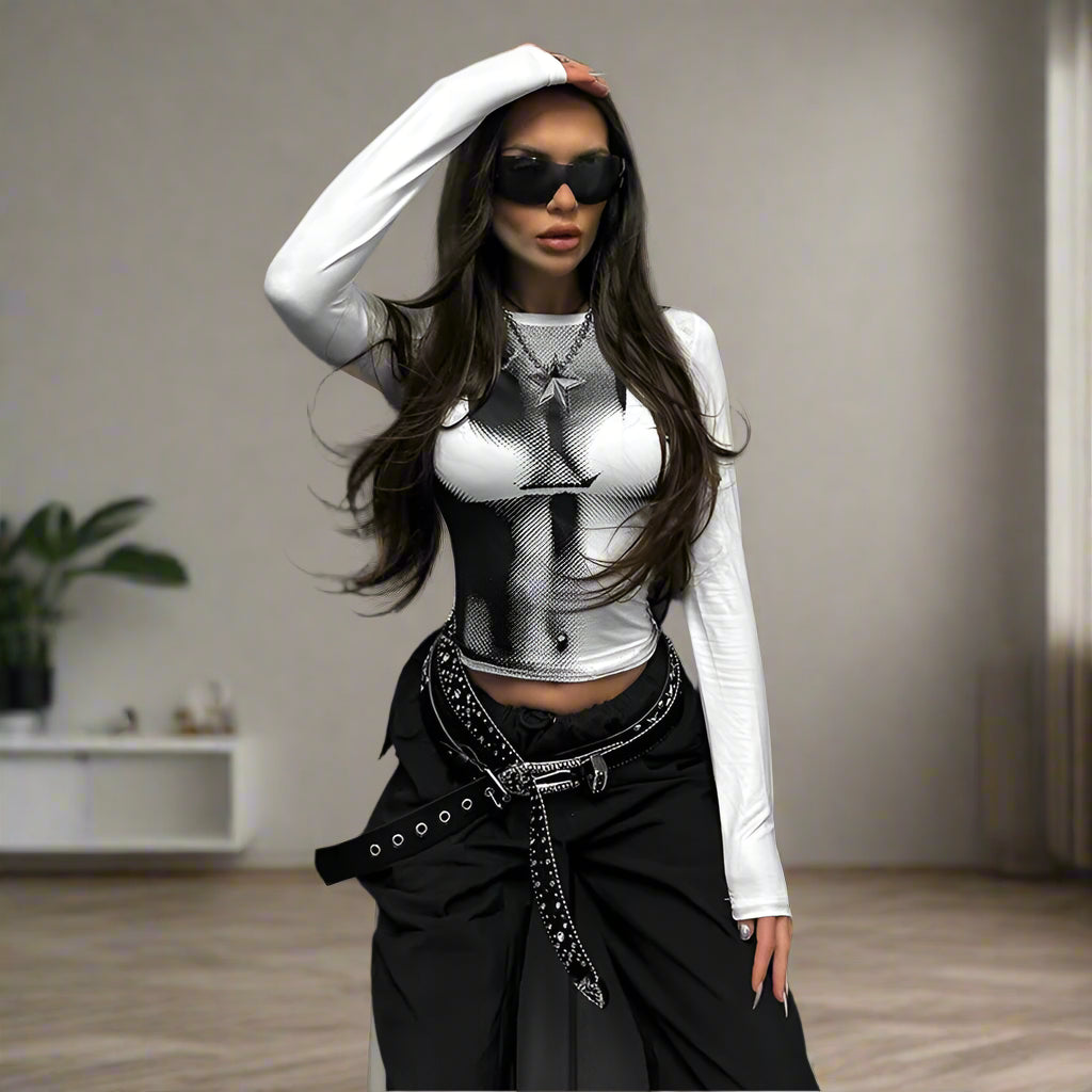 Tiffany Long Sleeve Body Graphic Tee