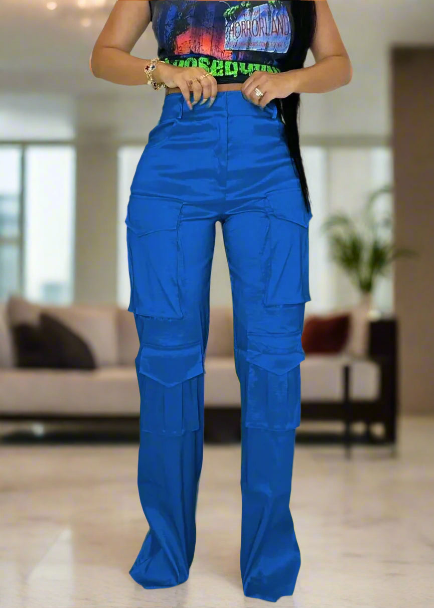Samara Satin Cargo Pant