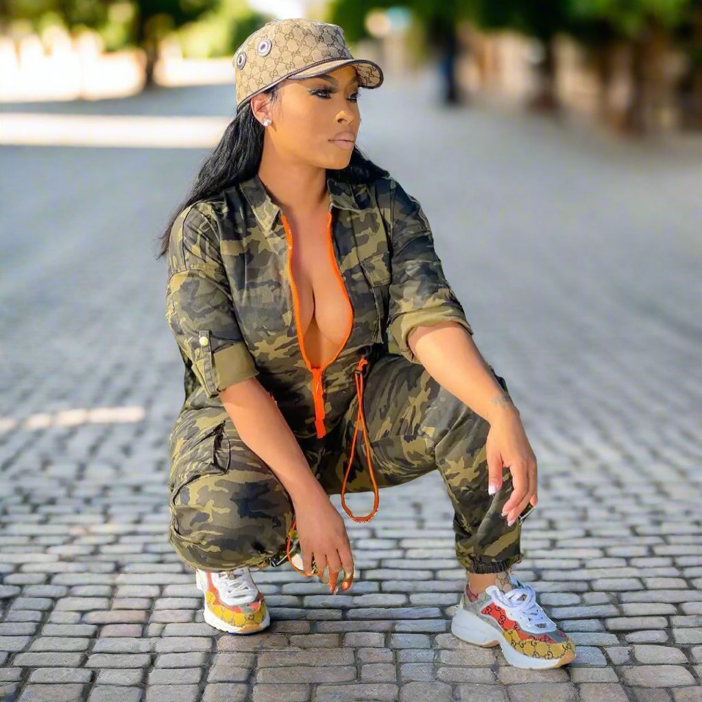 Syretta Camo Jumpsuit