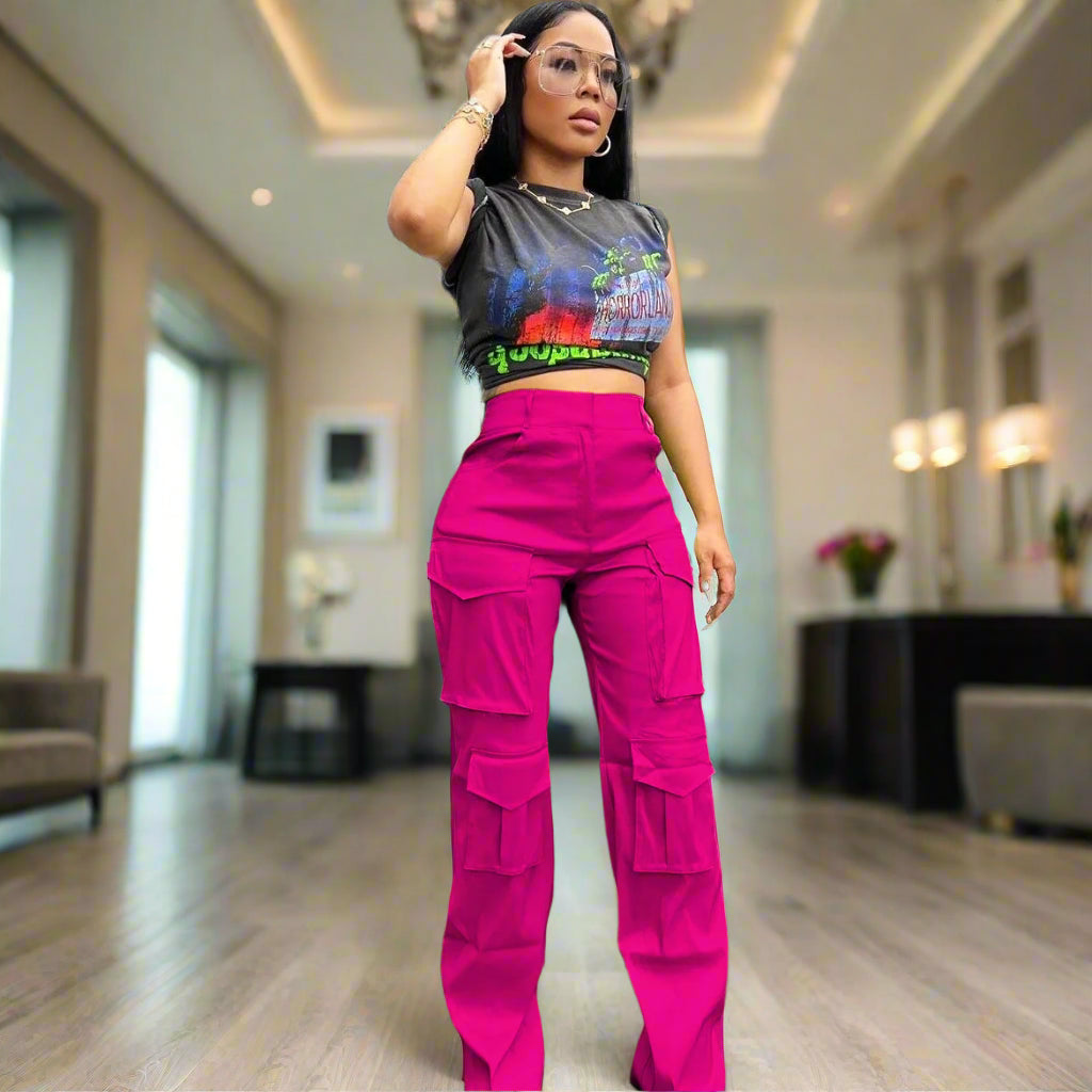 Samara Satin Cargo Pant