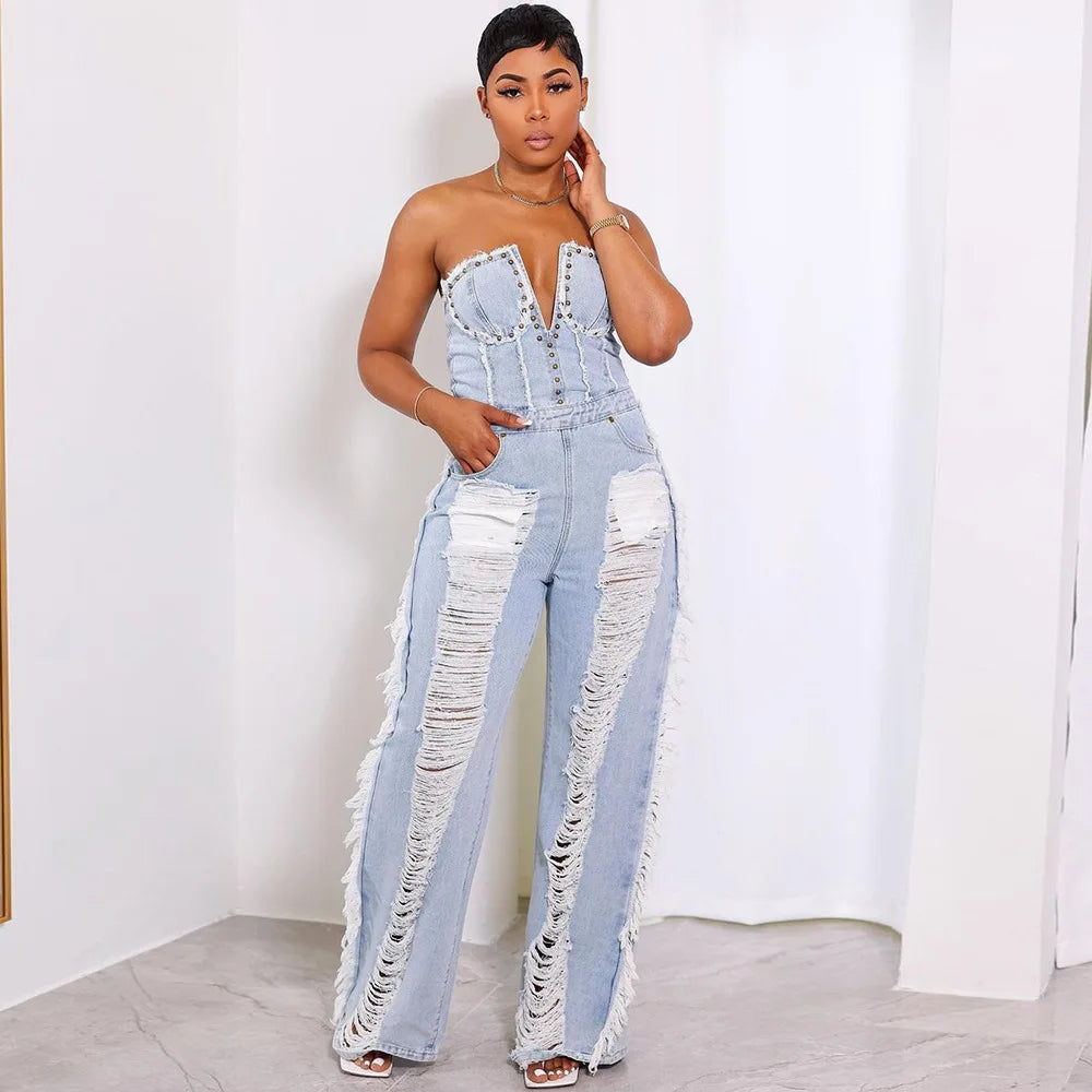 Denise Denim Jumpsuit