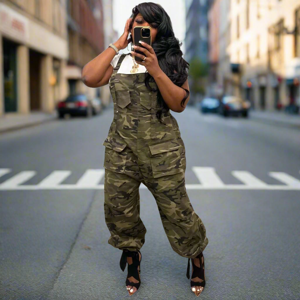 Maleia Camo Jumpsuit