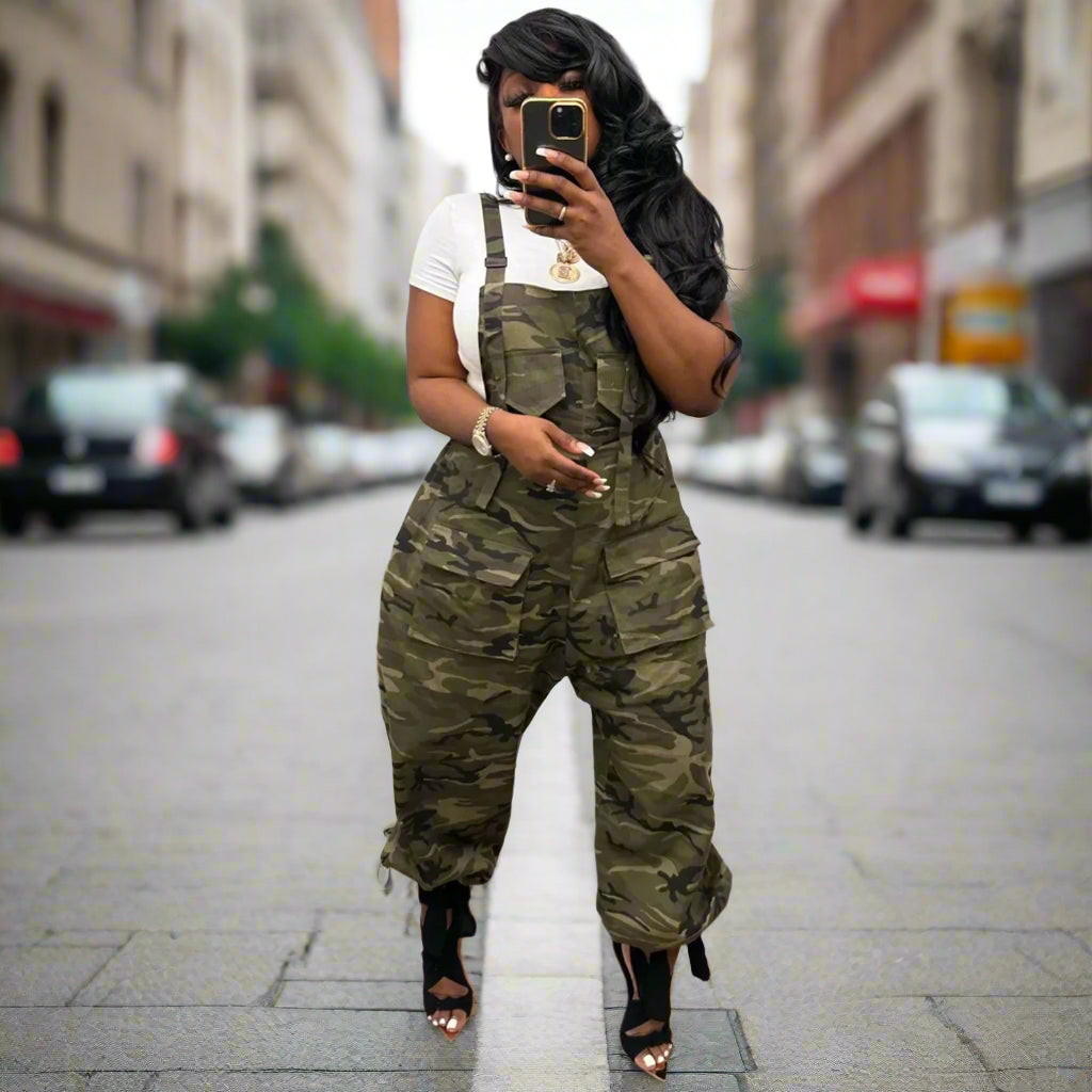 Maleia Camo Jumpsuit
