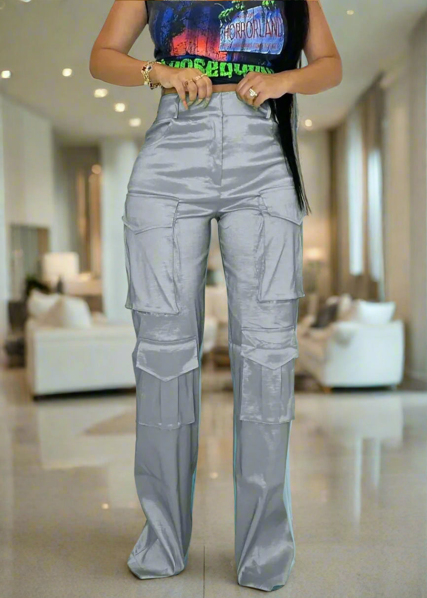 Samara Satin Cargo Pant