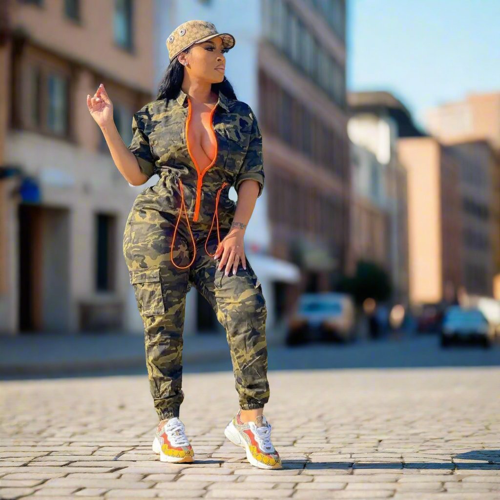 Syretta Camo Jumpsuit