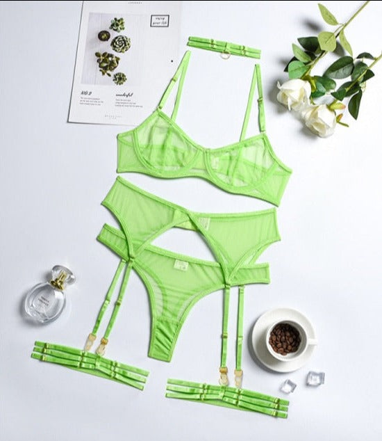 4 Pieces Sexy Erotic Lingerie
