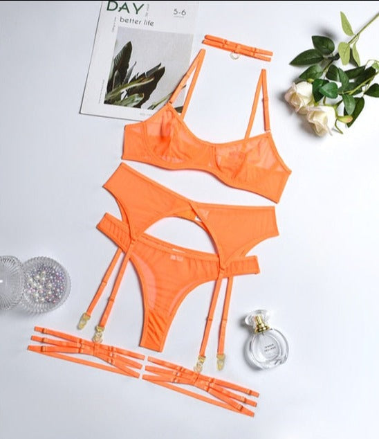 4 Pieces Sexy Erotic Lingerie