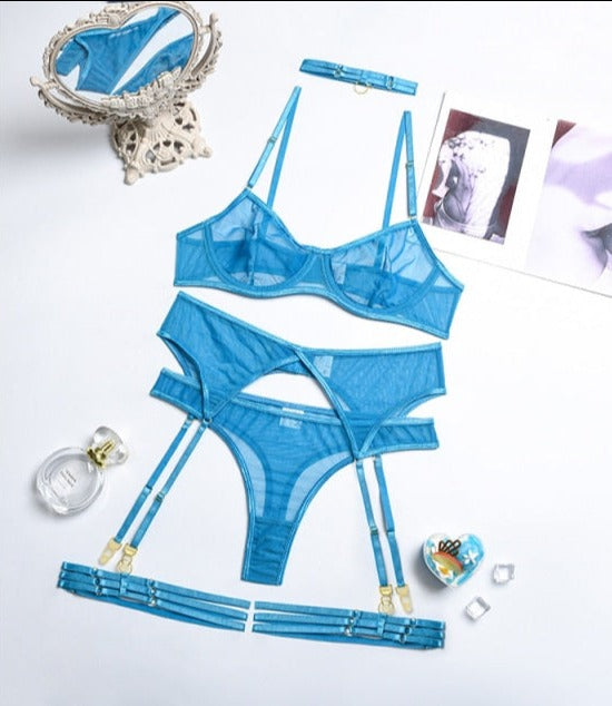 4 Pieces Sexy Erotic Lingerie