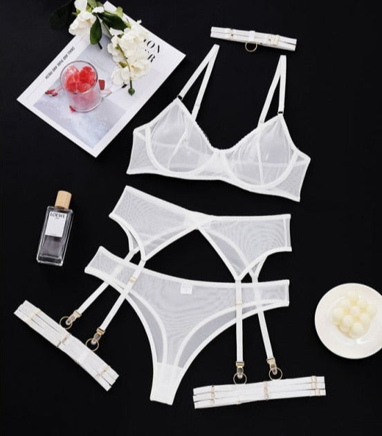 4 Pieces Sexy Erotic Lingerie