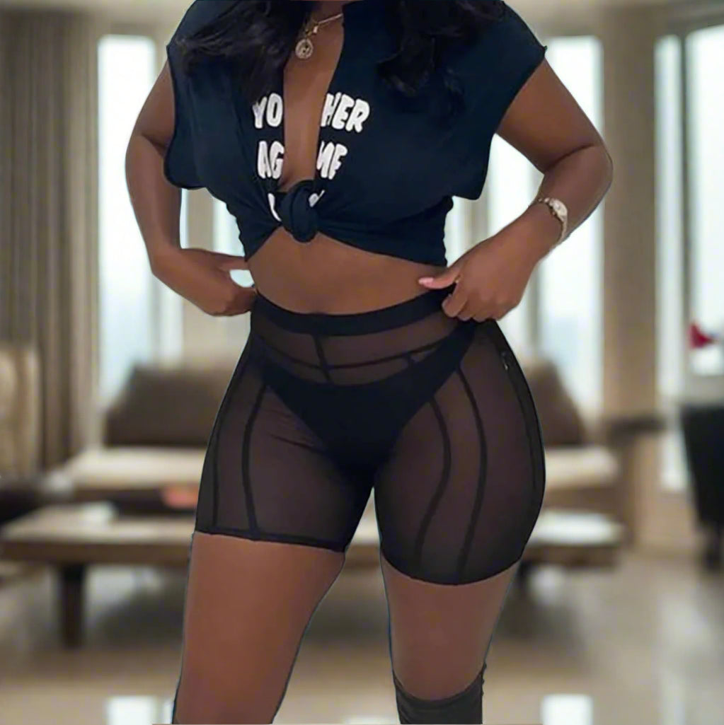 Amanda Mesh Shorts