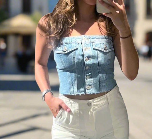 Tiffany - Denim Tube Top