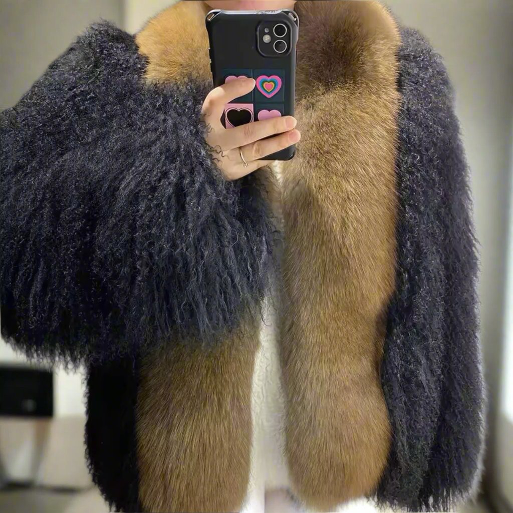 Kimberly - Mongolian and Fox Fur Jacket