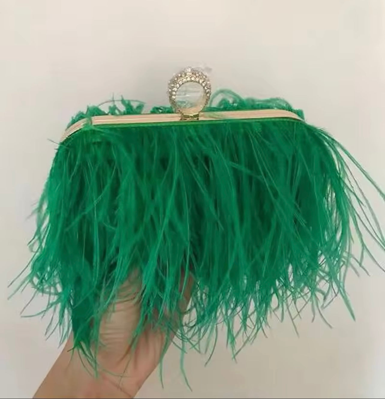 Nia - Ostrich Feather Handbag