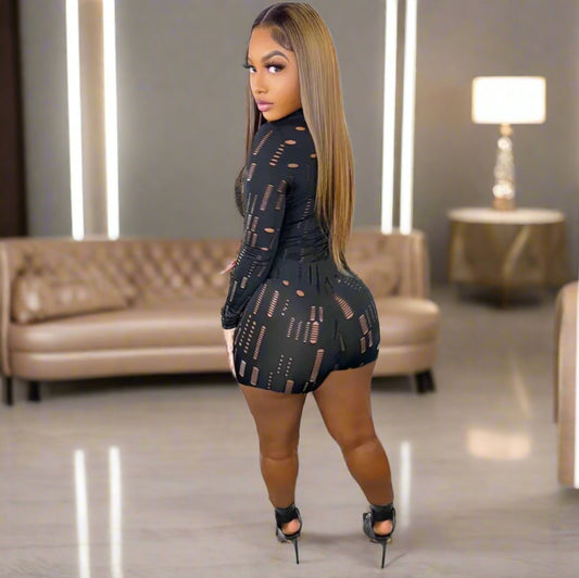 Sabrina Distressed Short Set