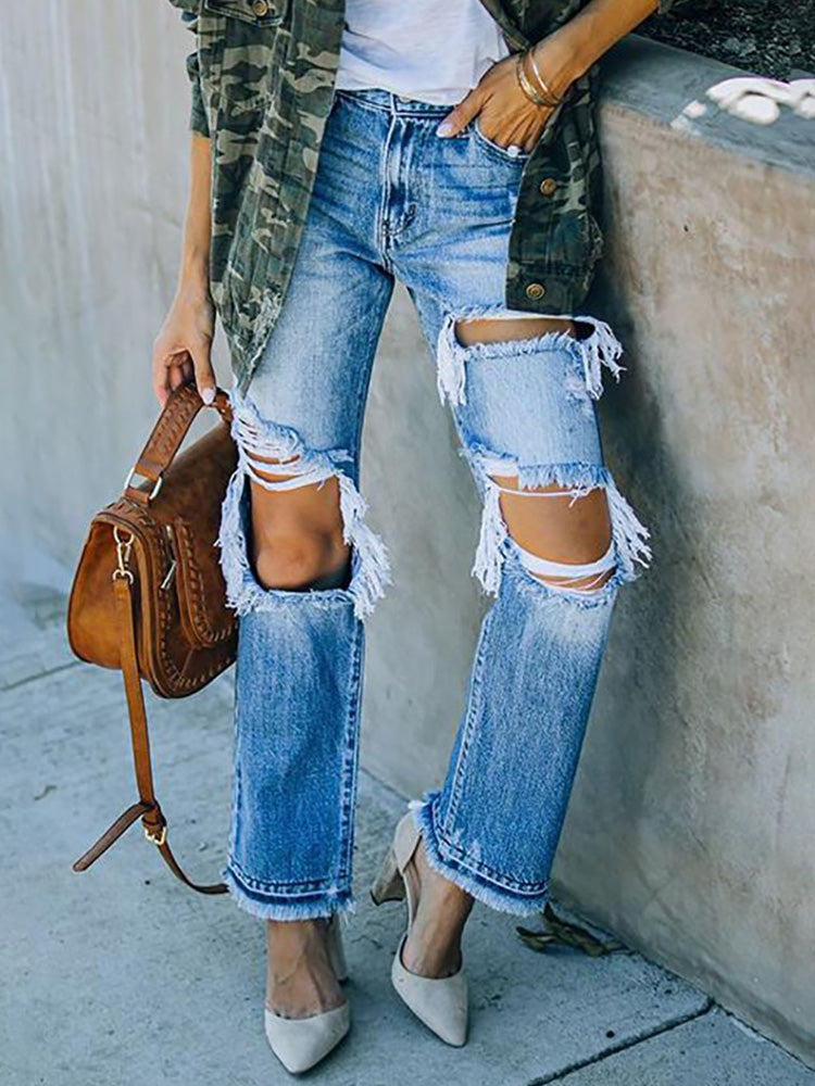 Cicely - Distressed Jeans